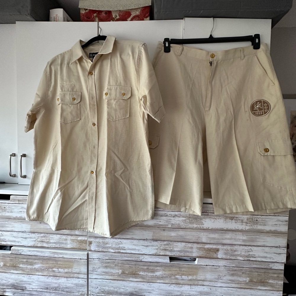 🔥 Red Ape 2-Piece Leisure Set – Shirt & Shorts – Size XL
